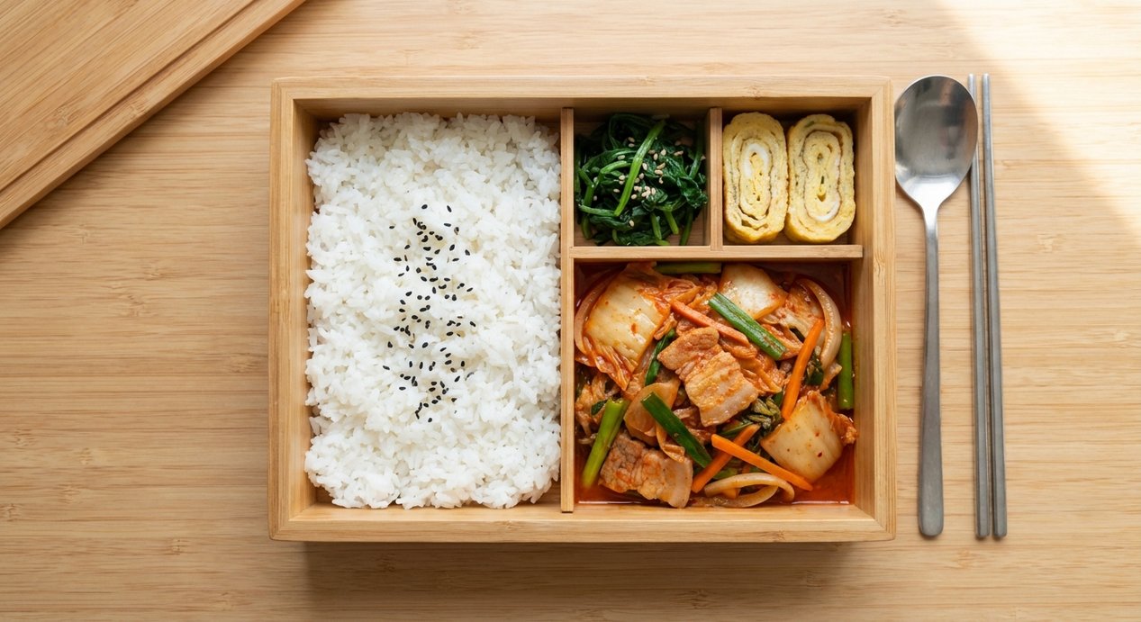 도시락 김치볶음